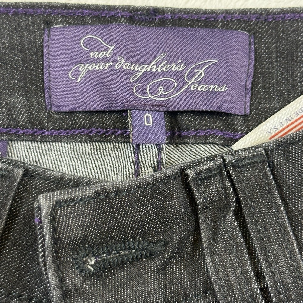 Not Your Daughter's Jeans NYDJ Dark Wash Cuffed Straight Jeans Women 0 NWT USA - Picture 3 of 8